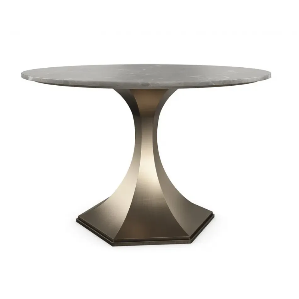 Top Brass Dining Table Afterglow, Brushed Antique Brass