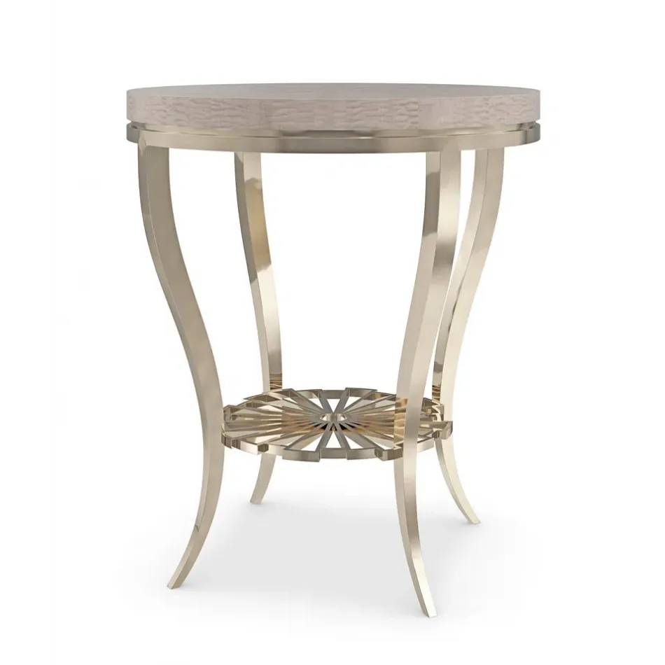 Plie' End/Side Table Chinchilla, Whisper Of Gold