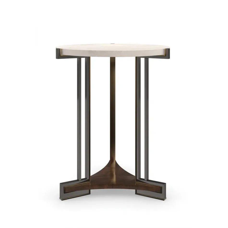 Key Element End/Side Table Soft Silver Leaf, Rich Walnut, Deep Bronze, Platinum Gold
