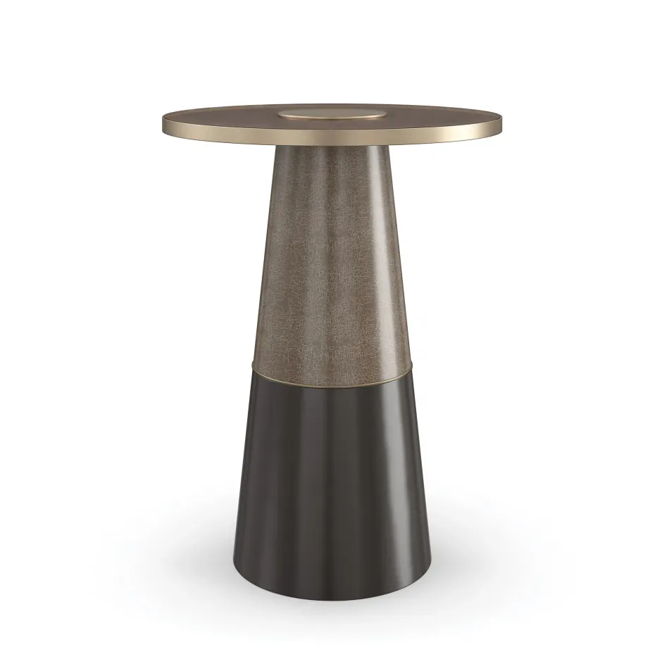 Aperture End/Side Table Winter Frost, Brushed Gold, Forest Craze, Seal Skin