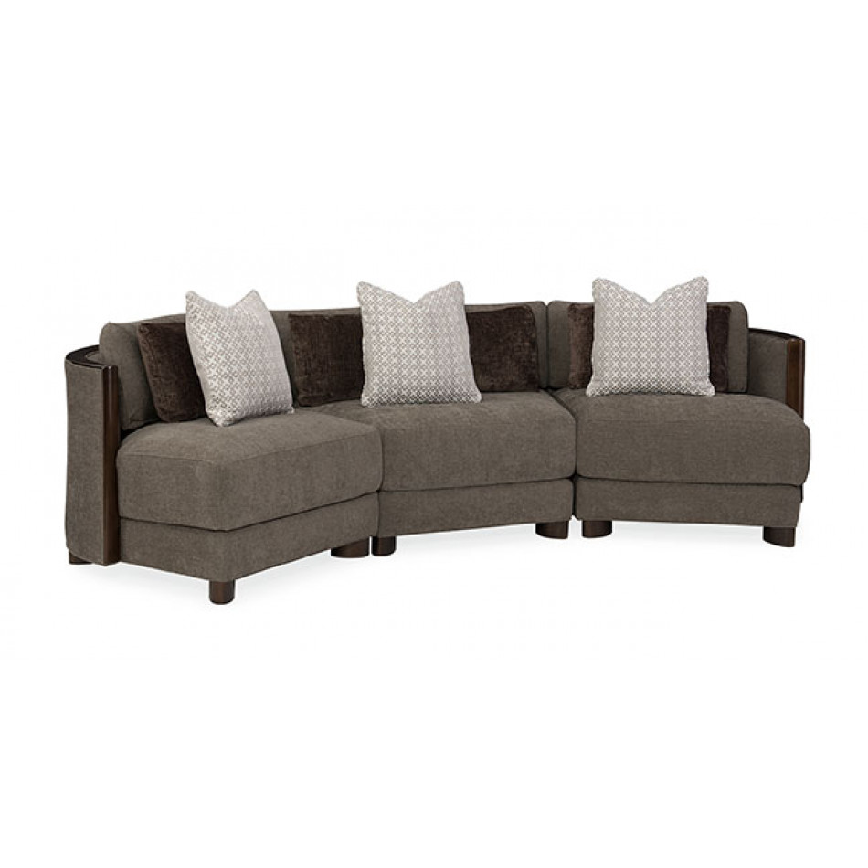 Modern Streamline Commodore Sectional 4 Sectional