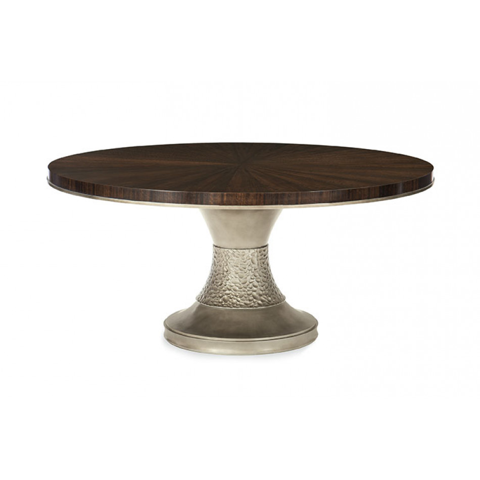 Moderne Dining Table Aged Bourbon, Smoked Bronze