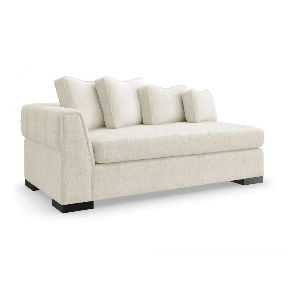 Edge Left Arm Facing Loveseat Satin Ebony