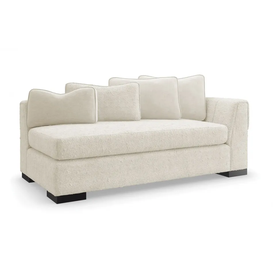 Edge Right Arm Facing Loveseat Satin Ebony