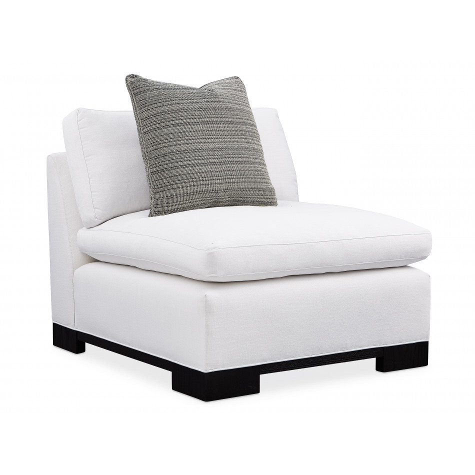 Refresh Armless Chair Black Stained Ash