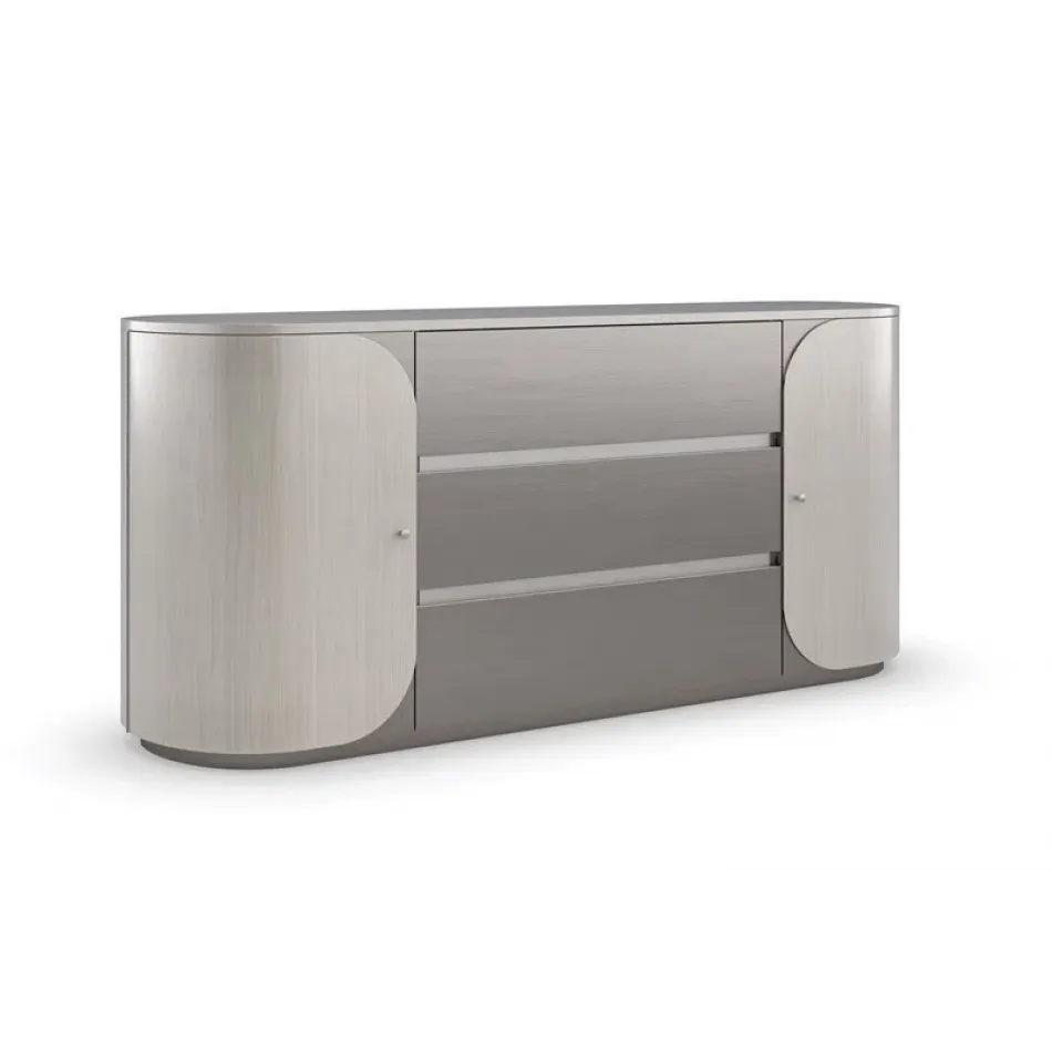 Da Vita Duo Dresser Dresser Thunder, Smoked Stainless Paint