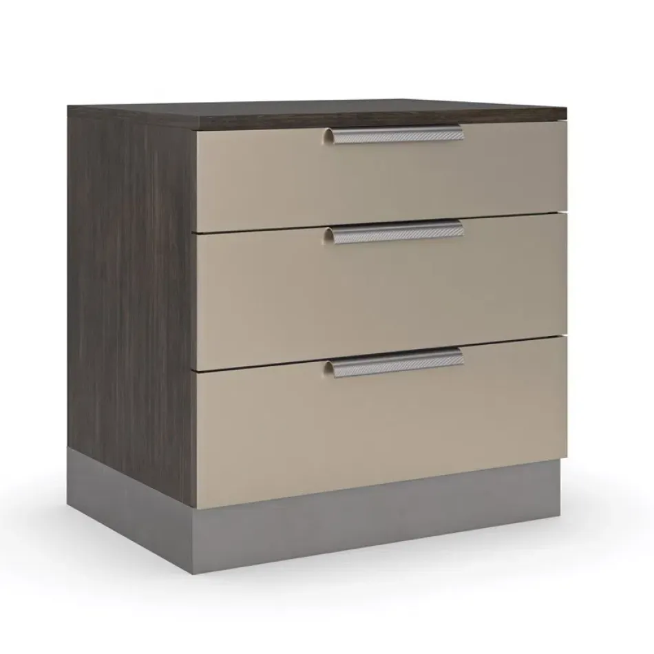 La Moda Drawer Nightstand Sepia, Smoked Stainless Paint