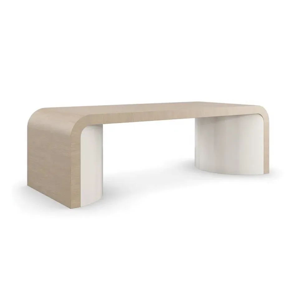 Movement Cocktail Table Sun Drenched Oak, Textured Adobe