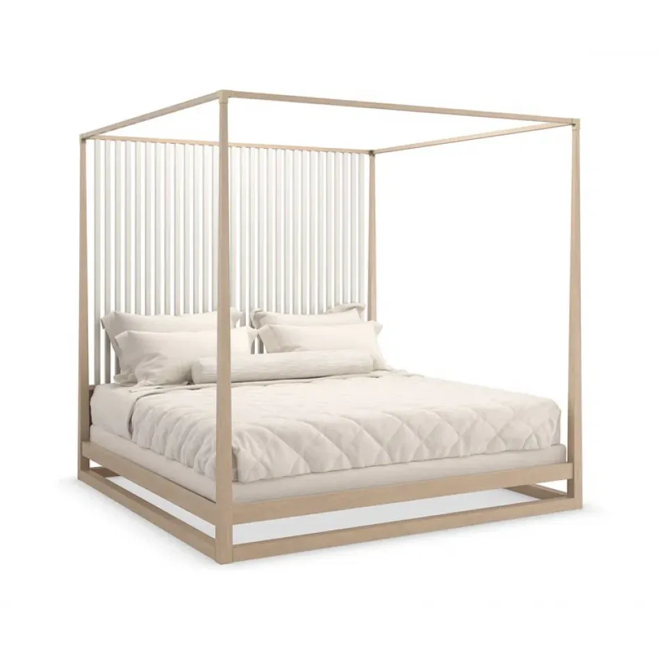 Pinstripe Light King Bed