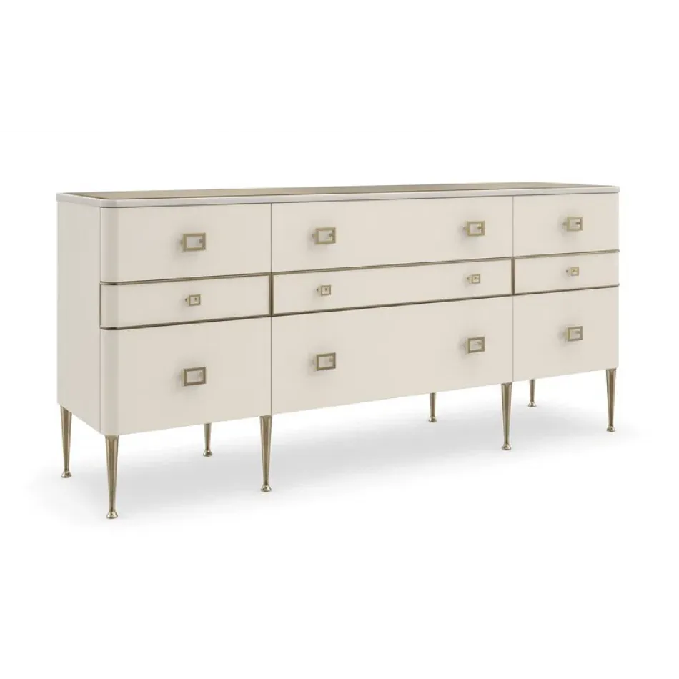 Curtain Call Dresser Brushed Gold