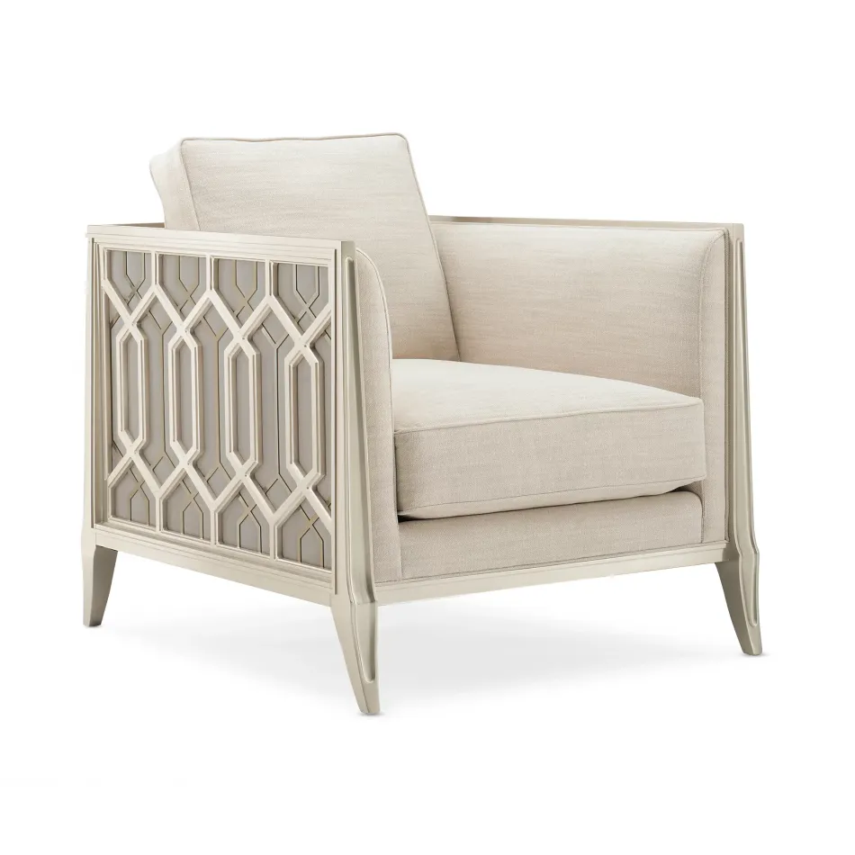 Just Duet Chair Soft Silver Paint, Champagne Gold