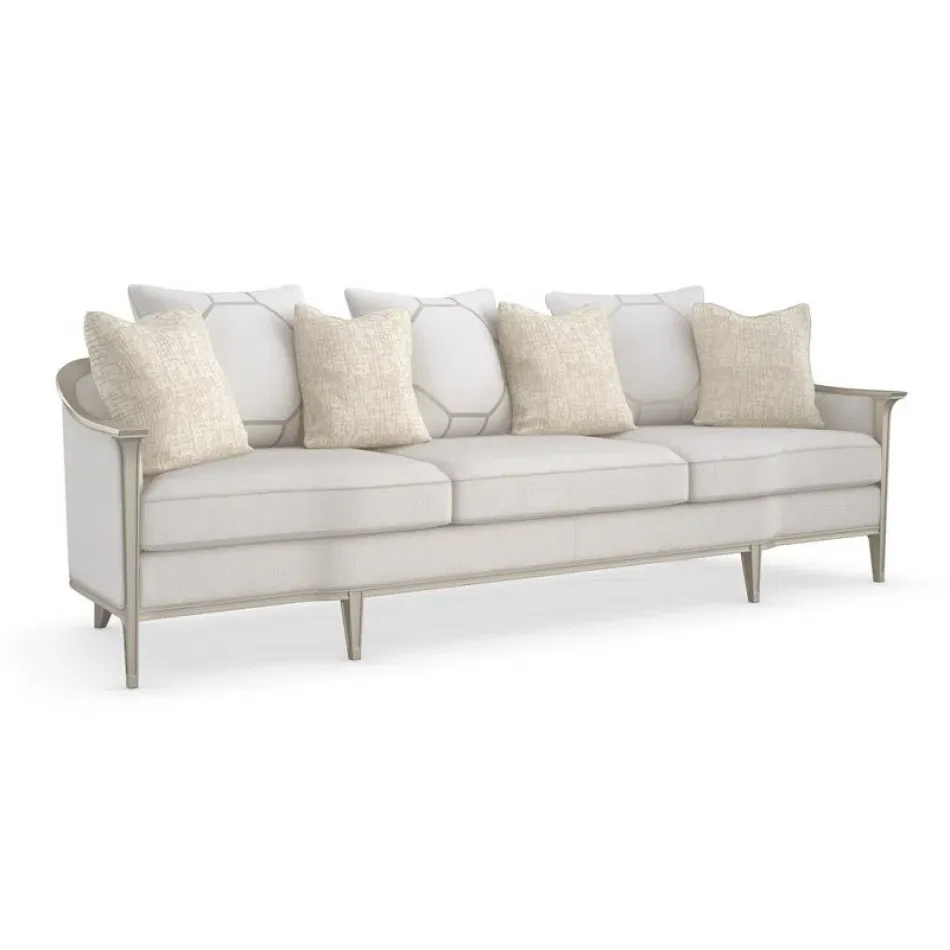 Eaves Drop 110" Sofas & Loveseats Soft Silver Paint