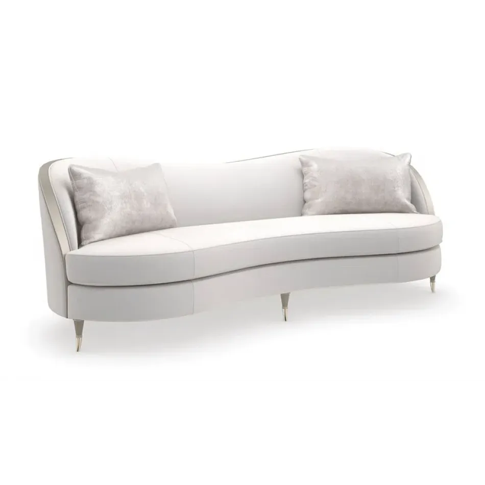 Center Pointe Sofa Sparkling Argent, Whisper Of Gold