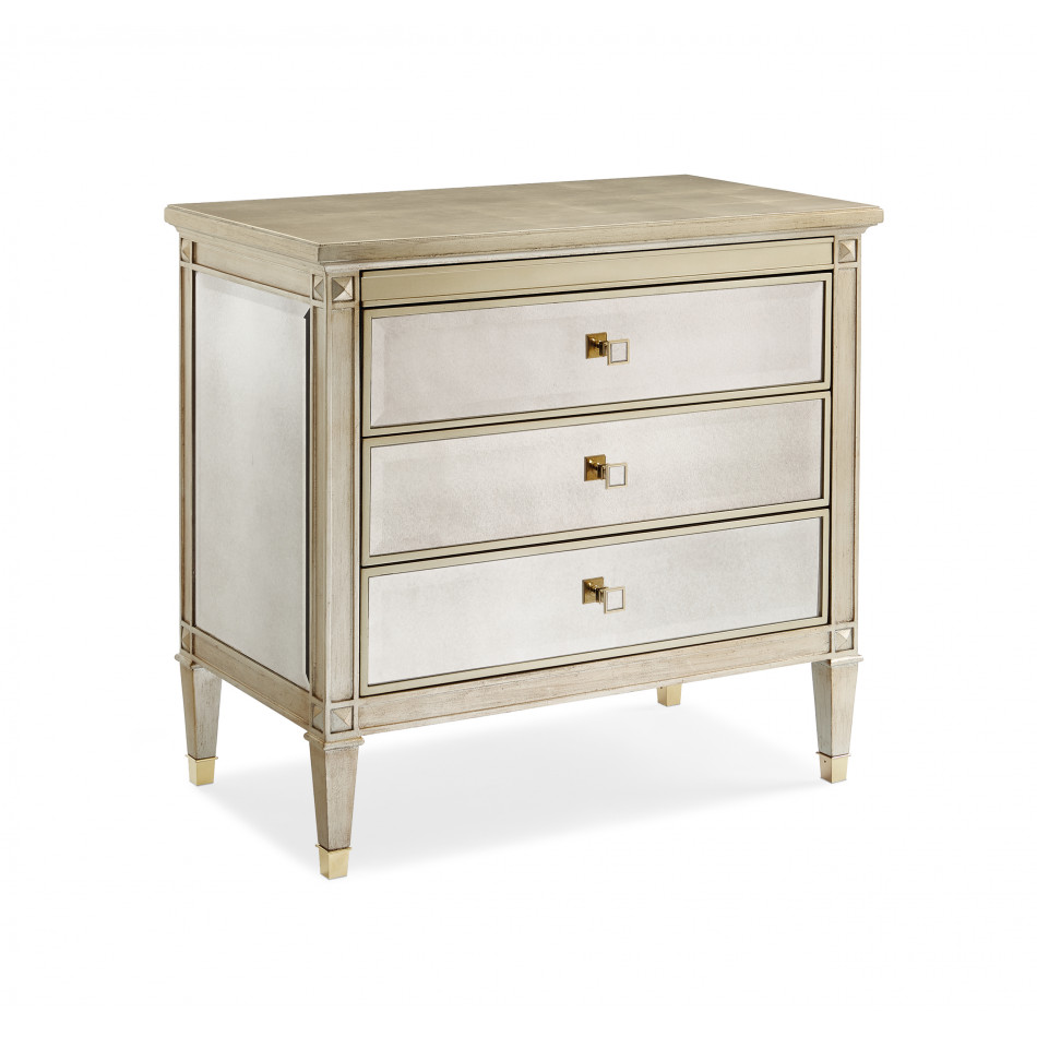 A Classic Beauty Nightstand Auric, Gold Bullion Paint