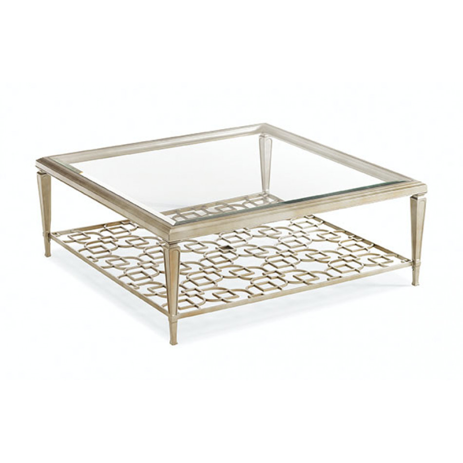 Sociables Cocktail Table Taupe Silver Leaf