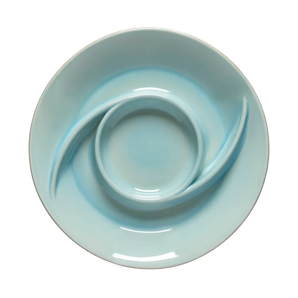 Cook & Host Robin's Egg Blue Chip And Dip D12.75'' H1.5''