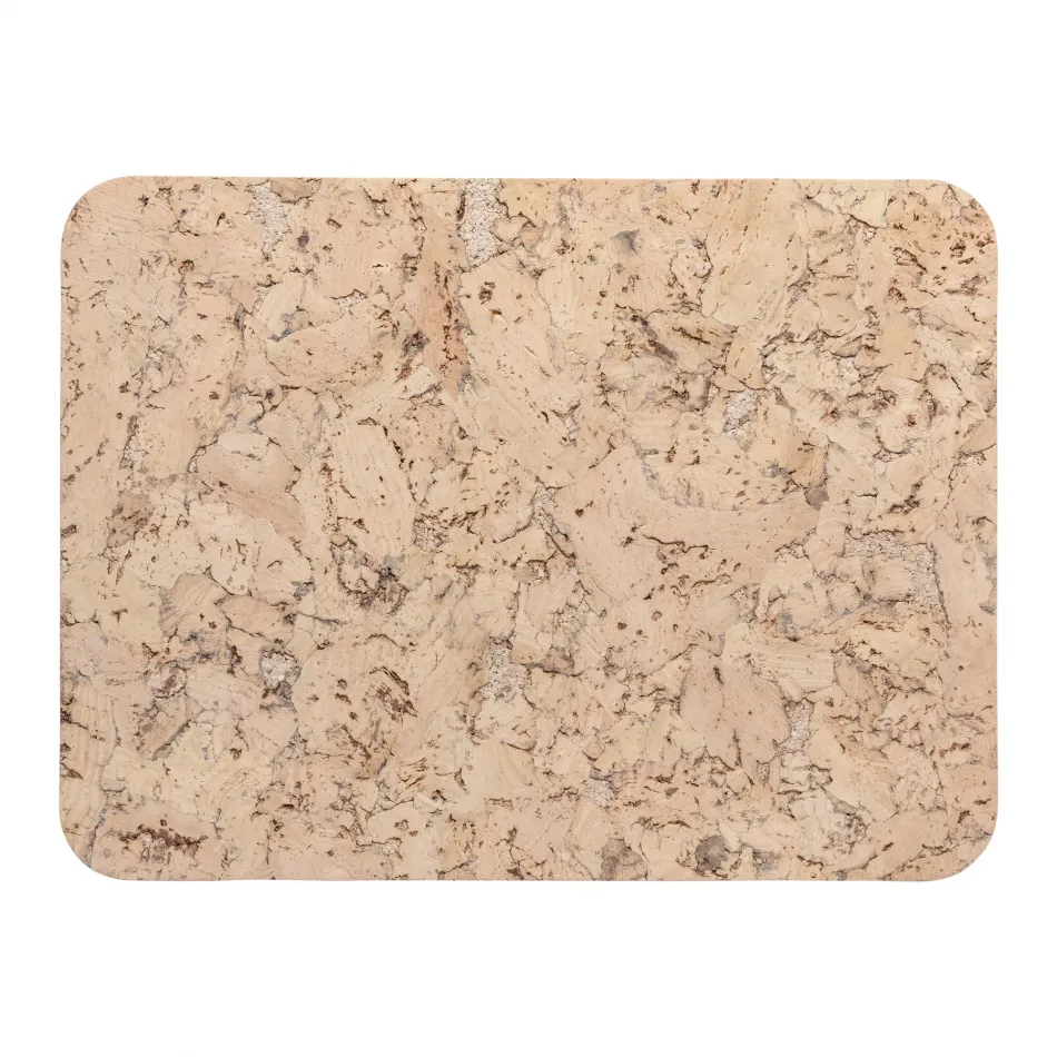 Cork Collection White-Natural Set 4 Cork Rect. Placemats 15.75'' x 11.75'' H0.25''