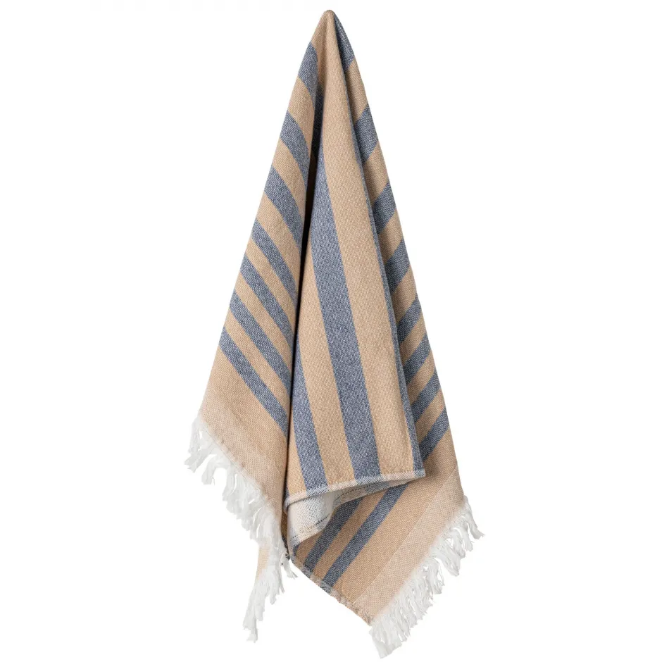 Terry Stripes Caramel-Blueberry Kitchen Towel Terry 27.5'' x 19.75''