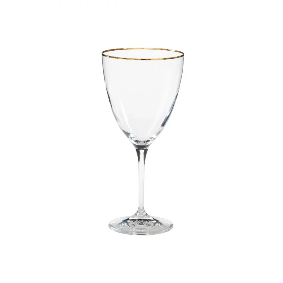Sensa Clear W/ Golden Rim Water Glass W/ Golden Rim D4 H8'' | 14 Oz.