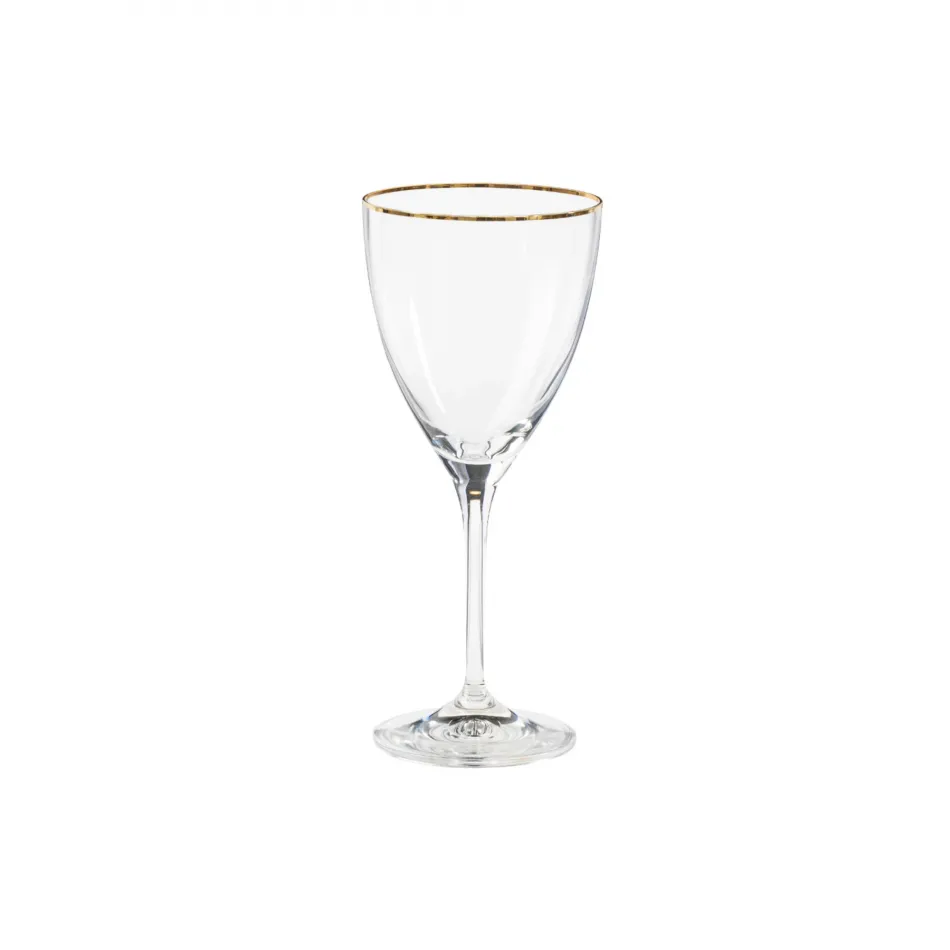 Sensa Clear Wine Glass W/ Golden Rim D3 H7'' | 8 Oz.