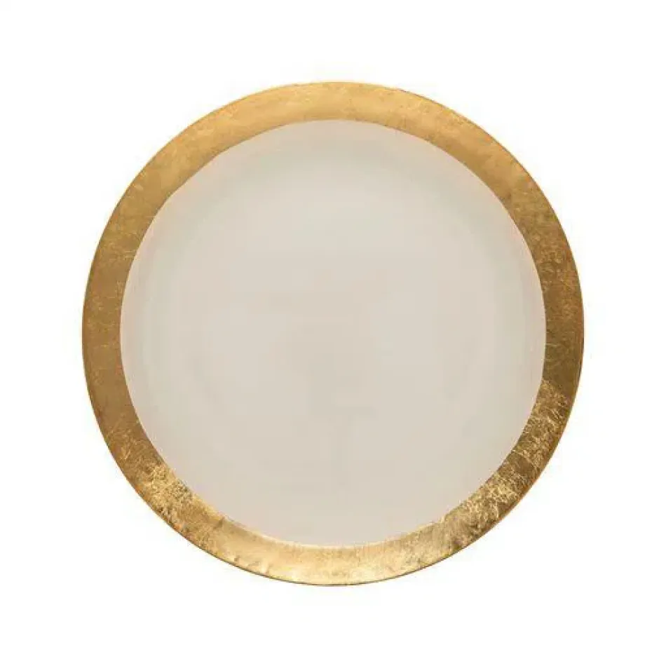 Camilla Gold Glass Charger Plate W/ Gold Rim D13'' H1''