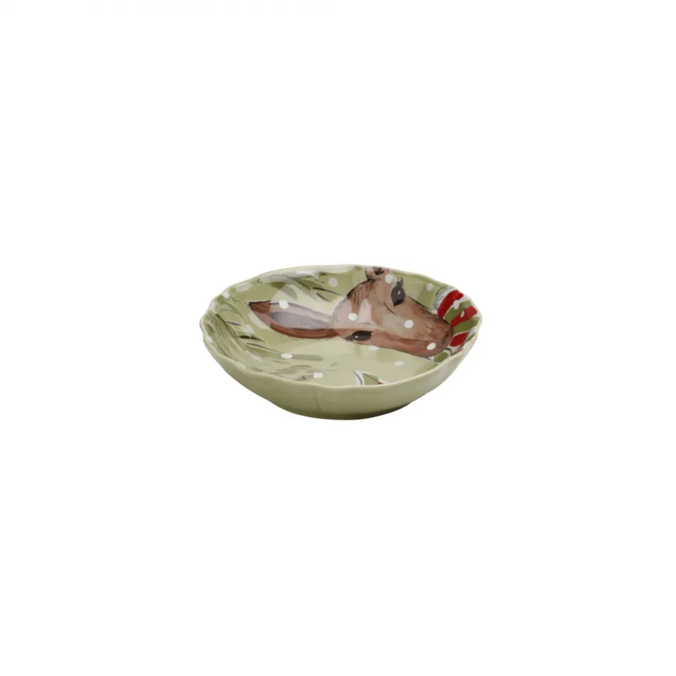 Deer Friends Green Soup/Pasta Bowl D9'' H2'' | 40 Oz.