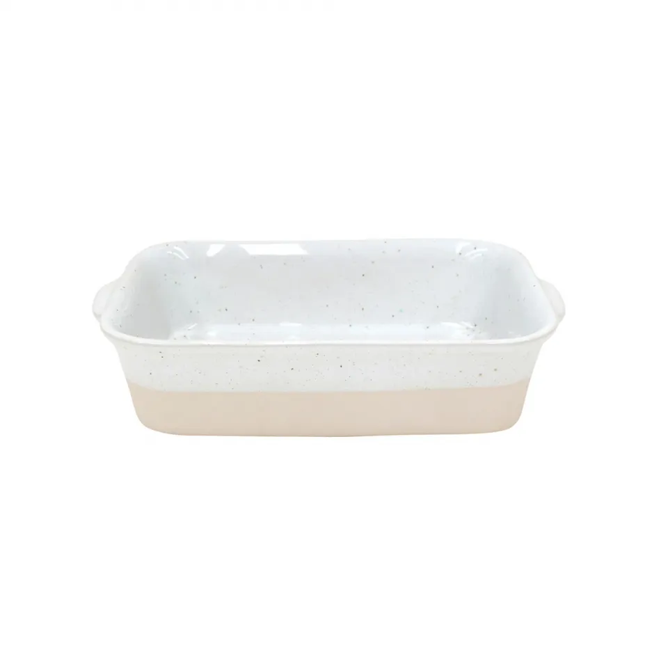 Fattoria White Rectangular Baker 10.75'' x 7'' H2.5''