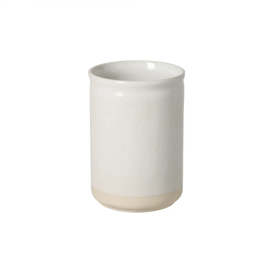 Fattoria White Utensil Holder D5'' H7.25''