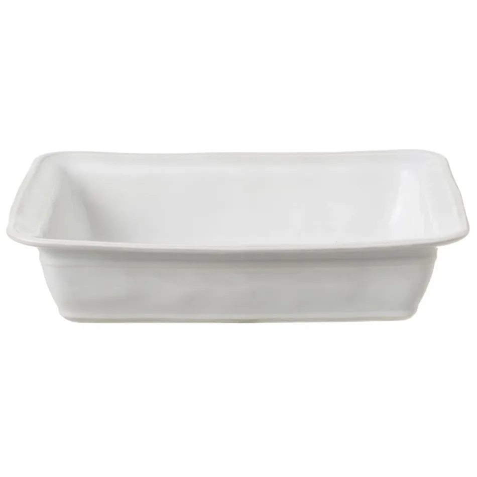 Fontana White Rectangular Baker 13.5'' x 10.5'' H3''