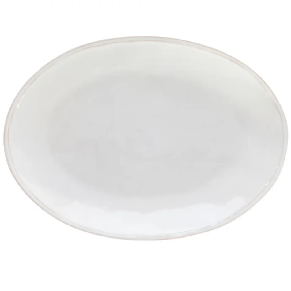 Fontana White Oval Platter 15.75'' x 11.5 H1.5''