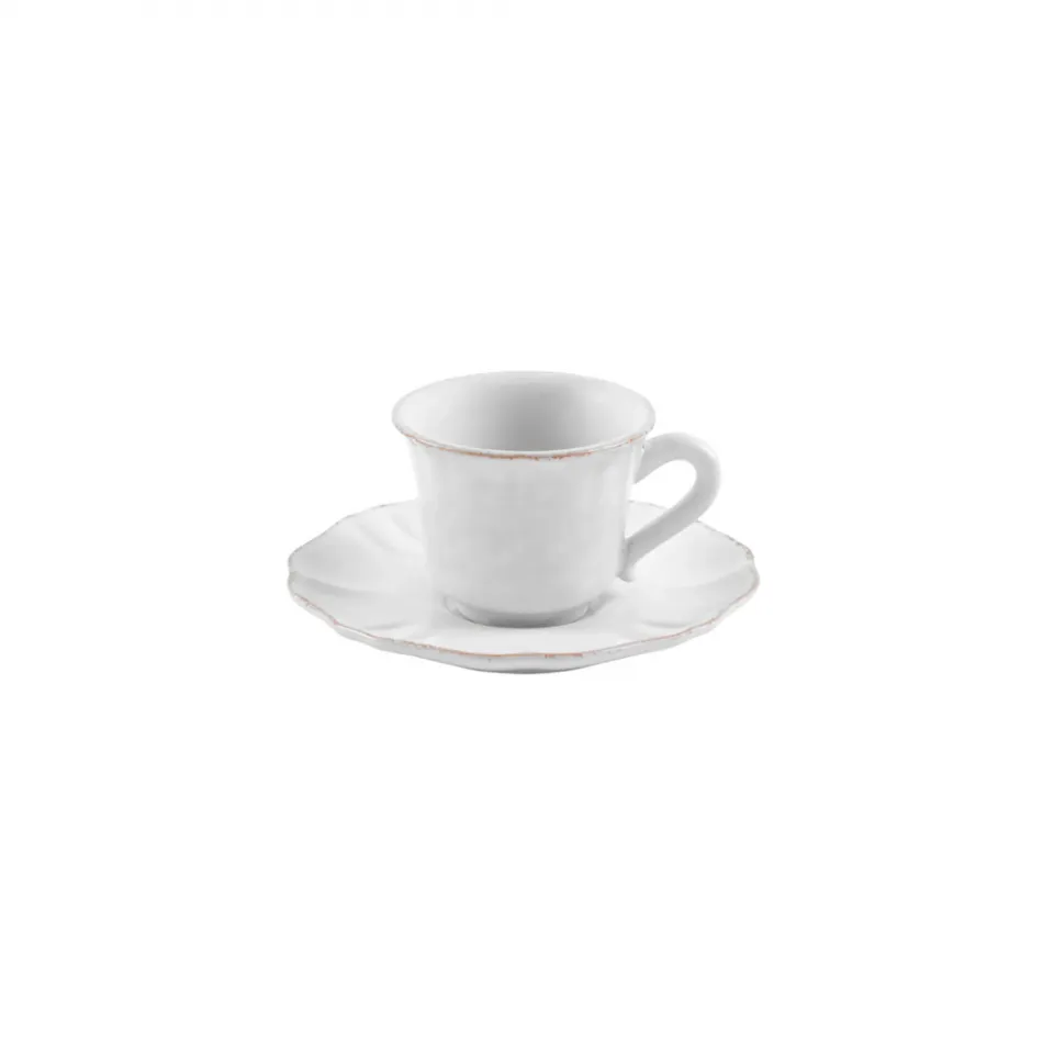 Impressions White Coffee Cup And Saucer 3.75'' x 3'' H2.25'' | 3 Oz.