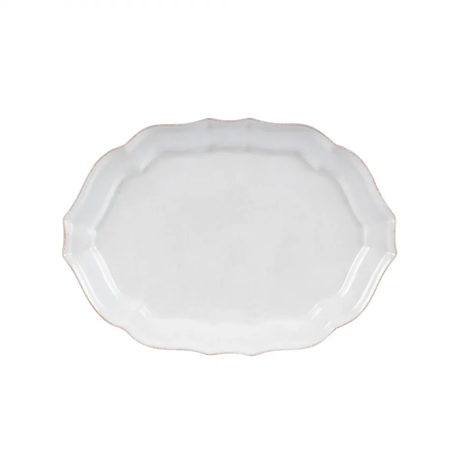 Impressions White Oval Platter 13.75'' x 10'' H1.0''