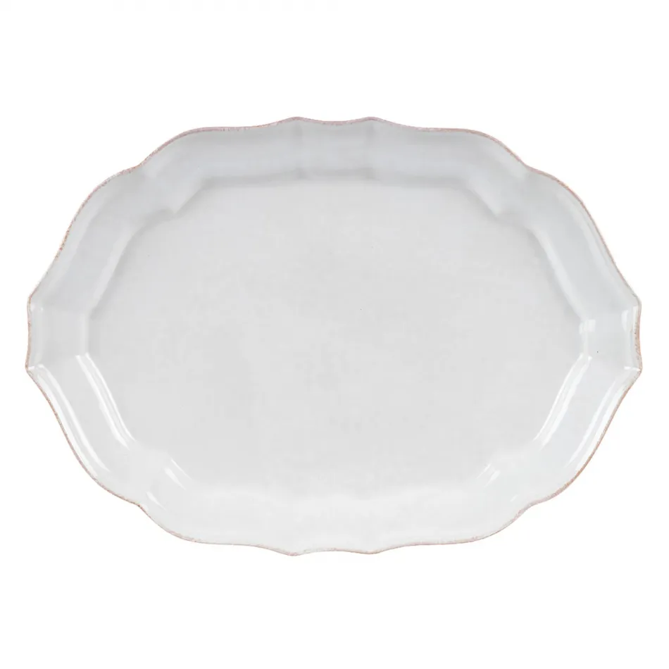 Impressions White Oval Platter 17.5'' x 12.5'' H1.5''