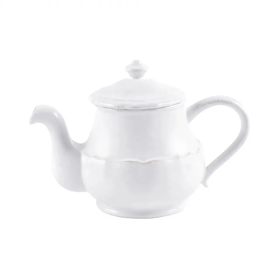 Impressions White Tea Pot 8'' x 4.75'' H5.75'' | 19 Oz.