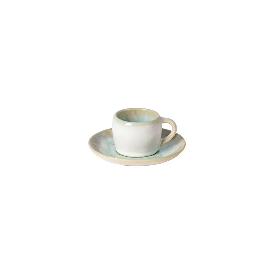 Eivissa Sea Blue Coffee Cup And Saucer 3.25'' x 2.5'' H2'' | 2 Oz. D5''