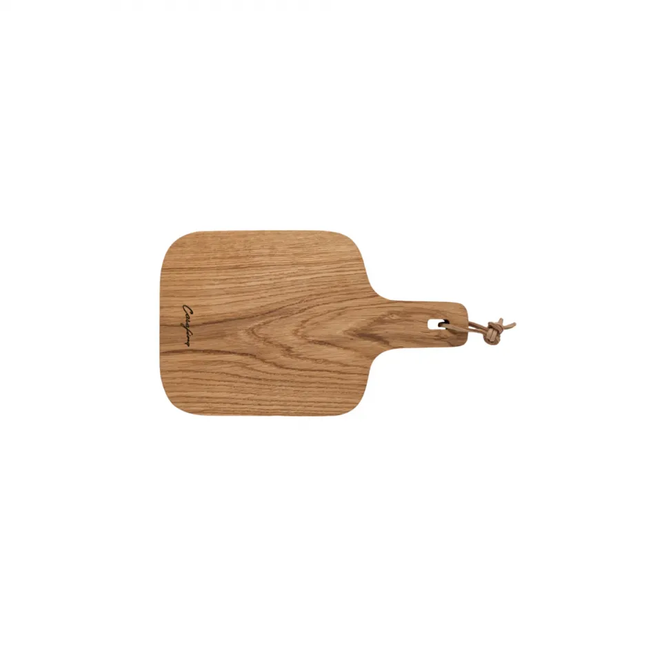 Oak Collection Oak Wood Oak Wood Cutting/Serving Board W/Handle 12'' x 7'' H1''