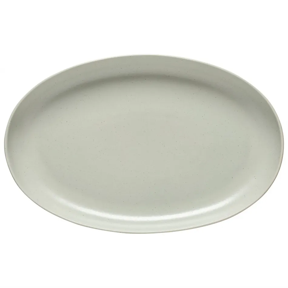 Pacifica Oyster Grey Oval Platter 16'' x 10.25'' H1.75''