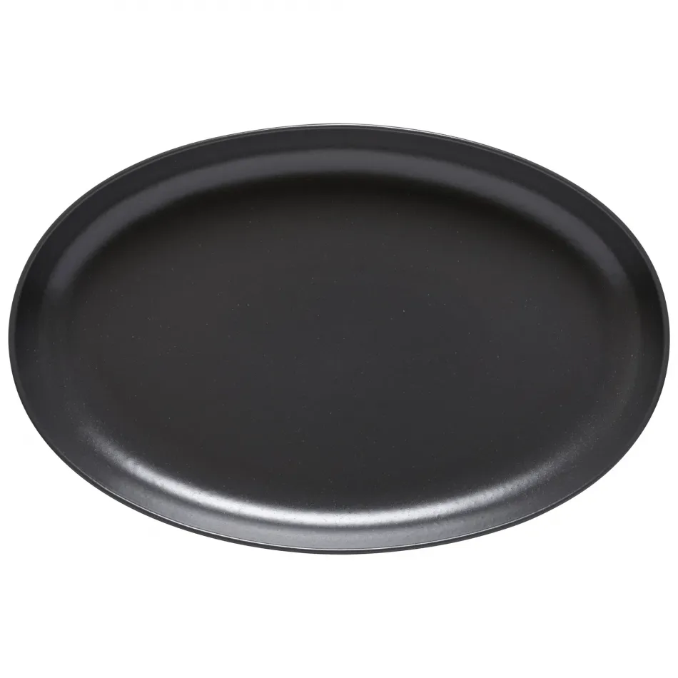 Pacifica Seed Grey Oval Platter 16'' x 10.25'' H1.75''