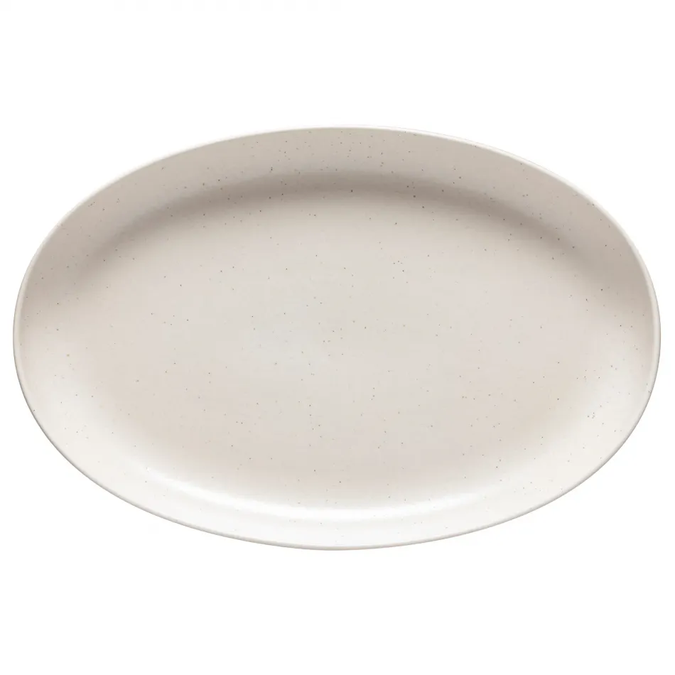 Pacifica Vanilla Oval Platter 16'' x 10.25'' H1.75''