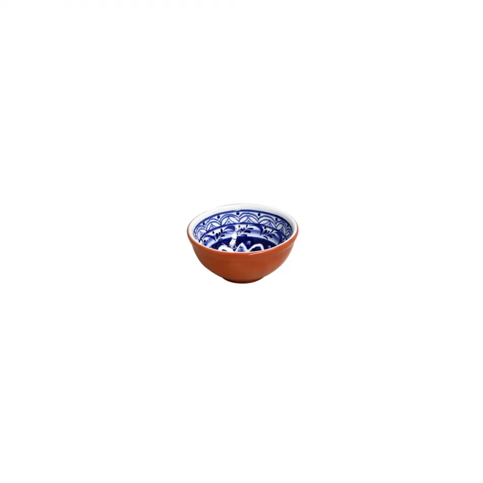 Alentejo Terracotta Blue-White Dip Bowl D4.5'' H2'' | 8 Oz.