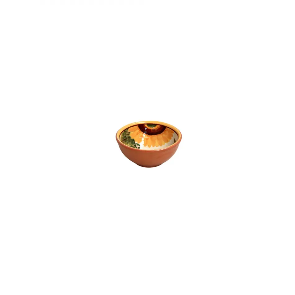 Alentejo Terracotta Sunflower Dip Bowl D4.5'' H2'' | 8 Oz.