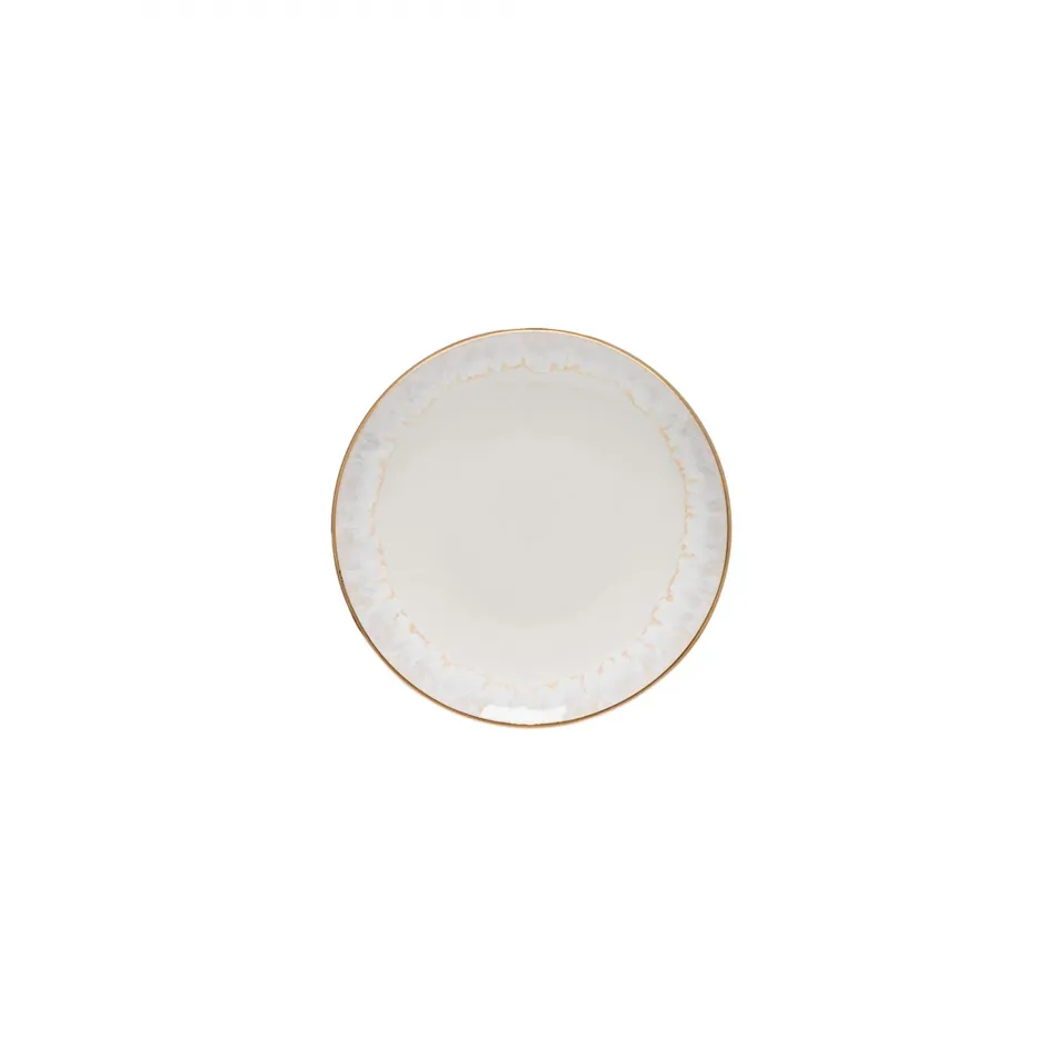 Taormina White & Gold Bread Plate D6.5'' H1''