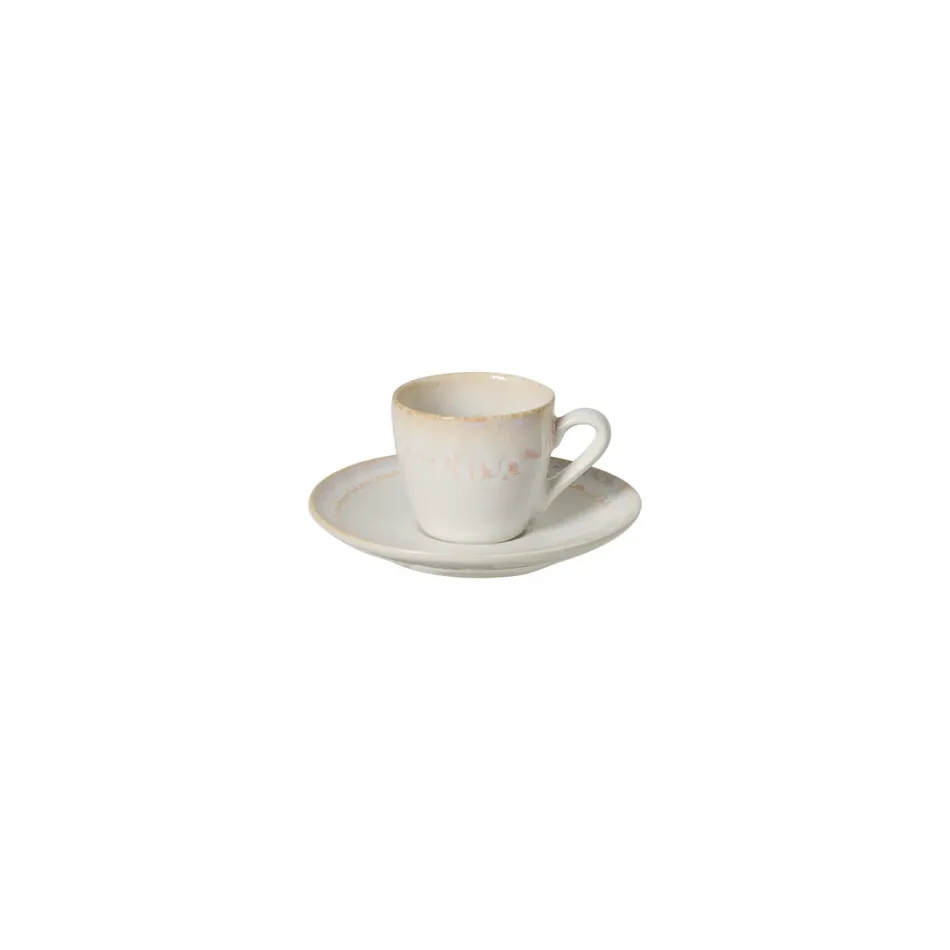 Taormina White Coffee Cup And Saucer 2.5'' x 3.5'' H2.25'' | 3 Oz.