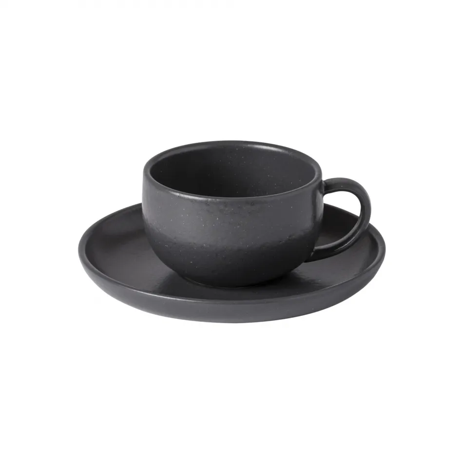 Pacifica Seed Grey Tea Cup And Saucer 4.5'' x 3.75'' H2.25'' | 7 Oz.
