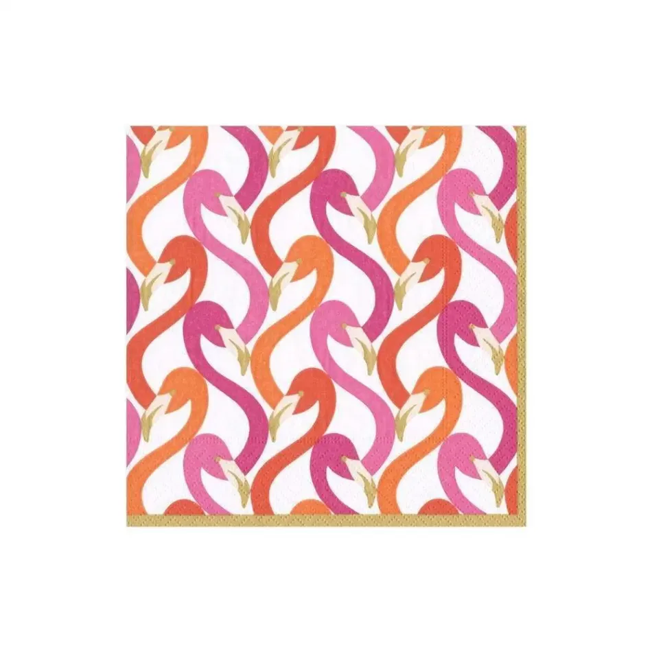 Flamingo Flock Fuchsia Boxed Paper Cocktail Napkins, 40 Per Box