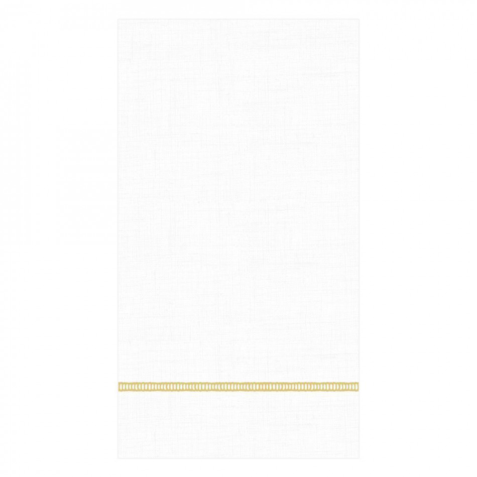Hemstitch Script Paper Guest Towel/Buffet Napkins, 15 Per Pack