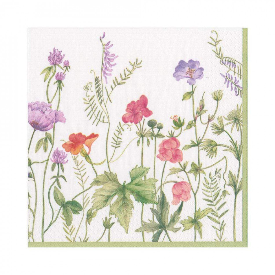 French Floral Paper Luncheon Napkins, 20 Per Pack