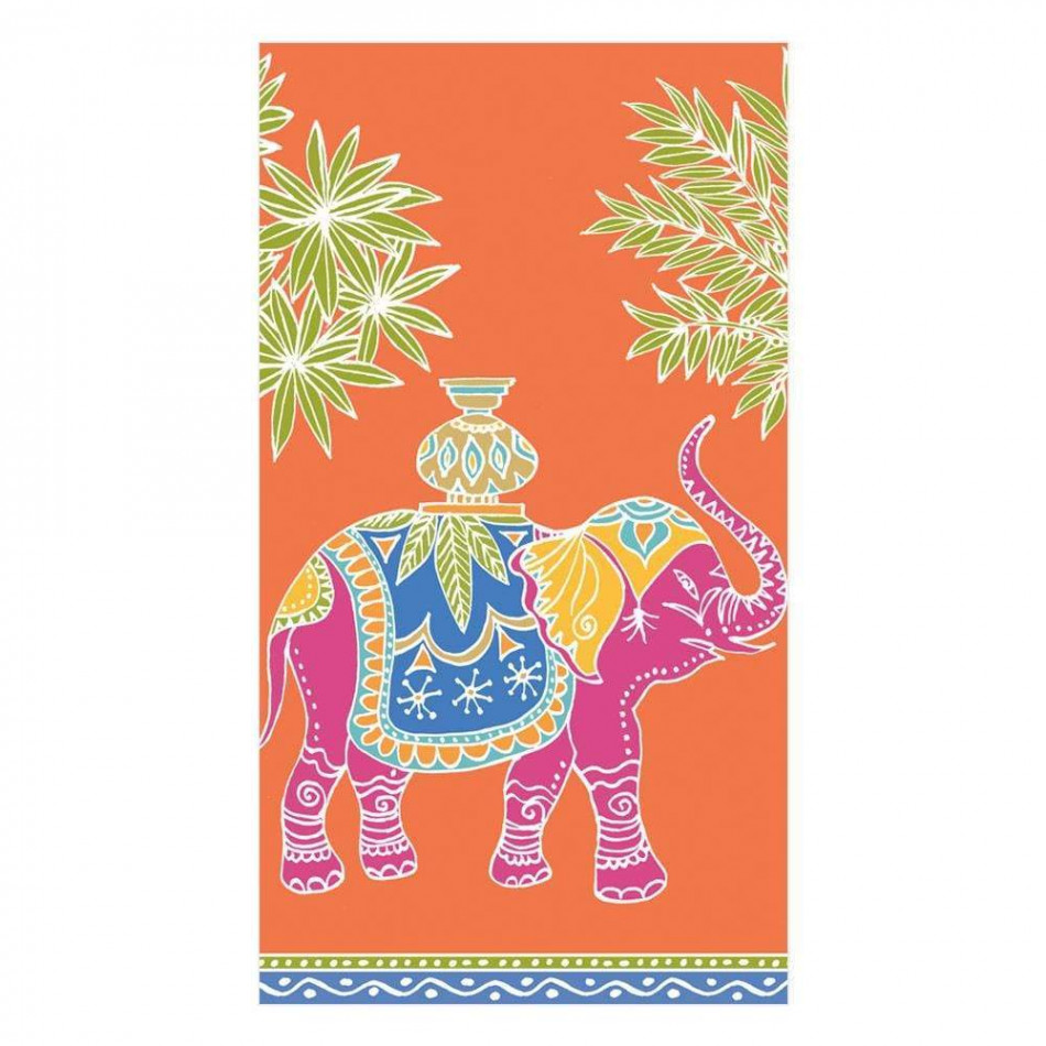 Royal Elephant Paper Guest Towel/Buffet Napkins Orange, 15 Per Pack