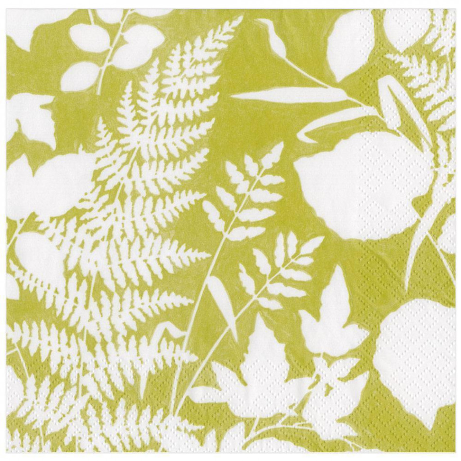 Modern Fern Paper Dinner Napkins Lime, 20 Per Pack