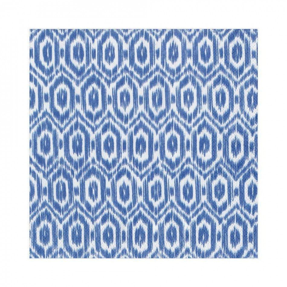 Amala Ikat Paper Luncheon Napkins Blue, 20 Per Pack